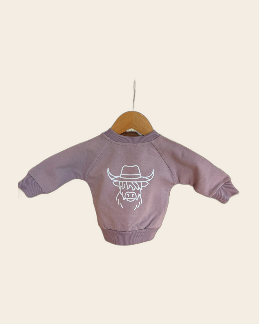 Baby Sweatshirt dark pink back